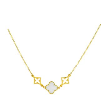 Collar en oro de primera ley con madreperla.